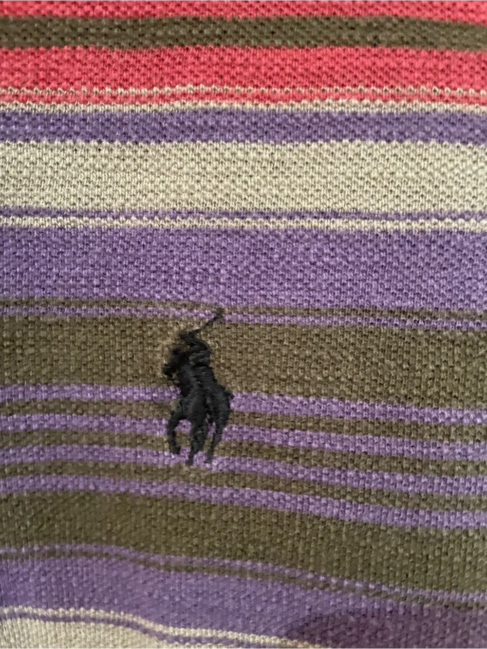 Ralph Lauren Multicolor Sarape Striped Polo — Red, Blue, Green, & Purple